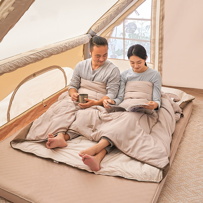 Experience Ultimate Comfort with Our Double Thickened Cold Protection Camping Sleeping Bag