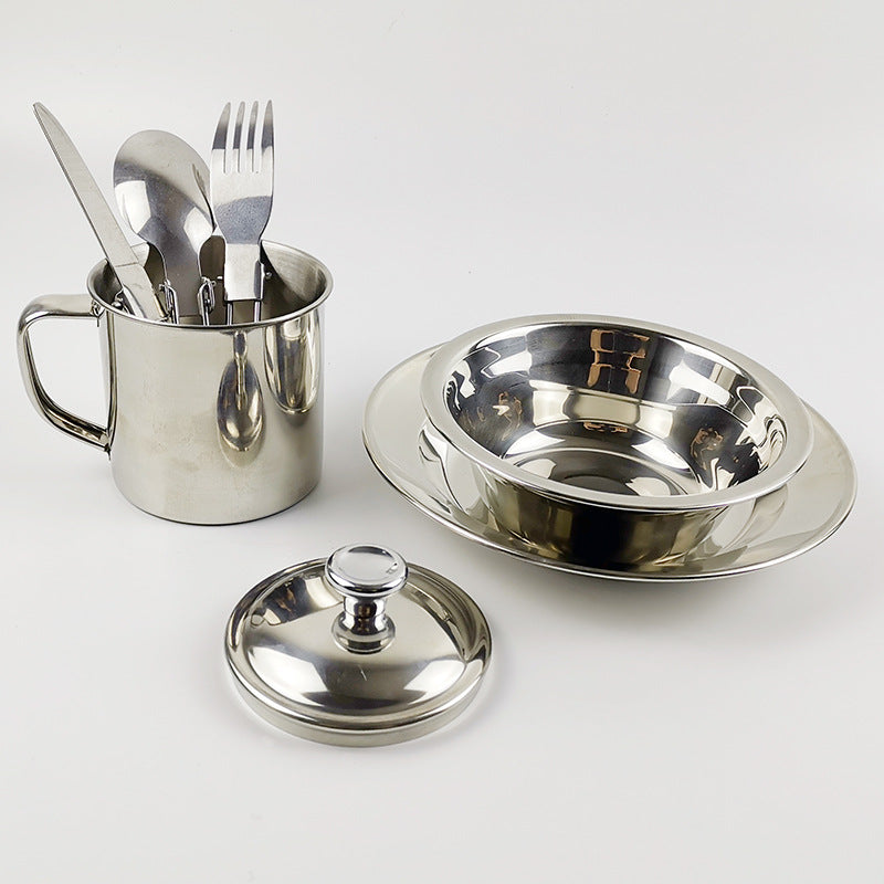 Elevate Your Outdoor Cooking with Our Stainless Steel Camping Cookware Set