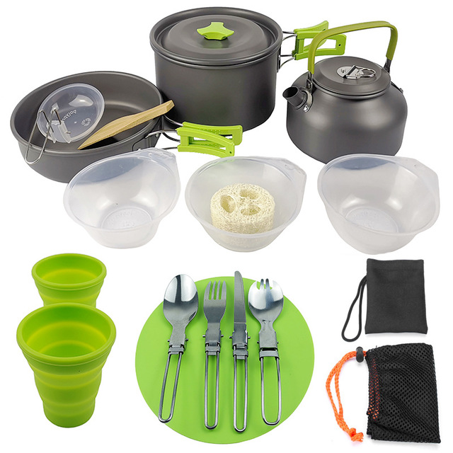 Lightweight Folding Camping Cookware And Tableware Set: Your Ultimate Outdoor Companion