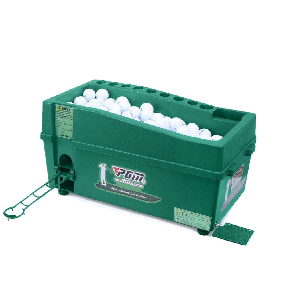 Semi-Automatic Golf Ball Dispenser with Club Holder