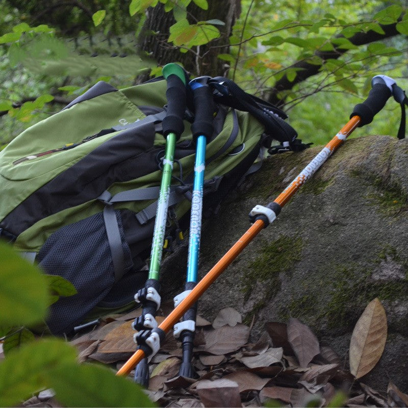 Aluminum Alloy Straight Handle Trekking Pole