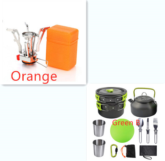 Camping Cookware Set With Cutlery For Hiking And Travel