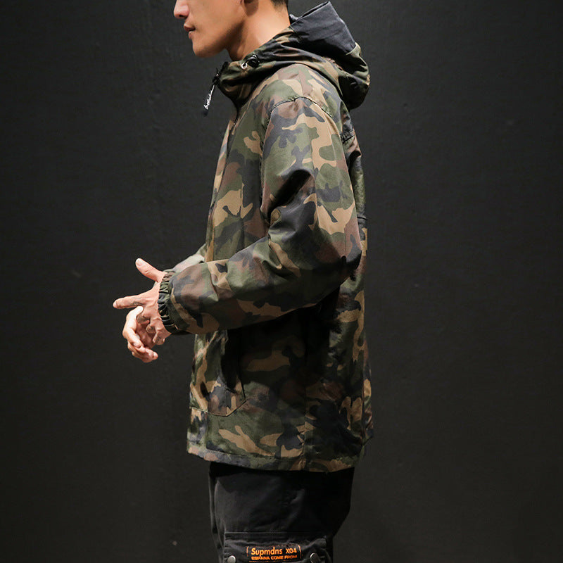 Men's Plus Size Double-Sided Camouflage Jacket