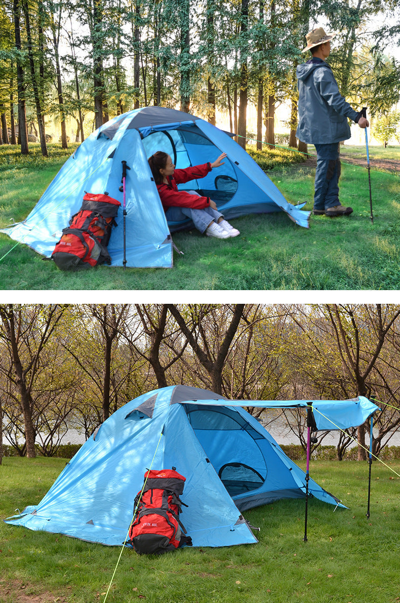 Desert Fox 2-Person Aluminum Camping Tent — Lightweight Outdoor Shelter for Couples & Backpackers