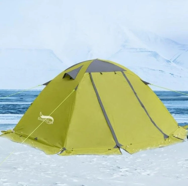 Desert Fox 2-Person Aluminum Camping Tent — Lightweight Outdoor Shelter for Couples & Backpackers