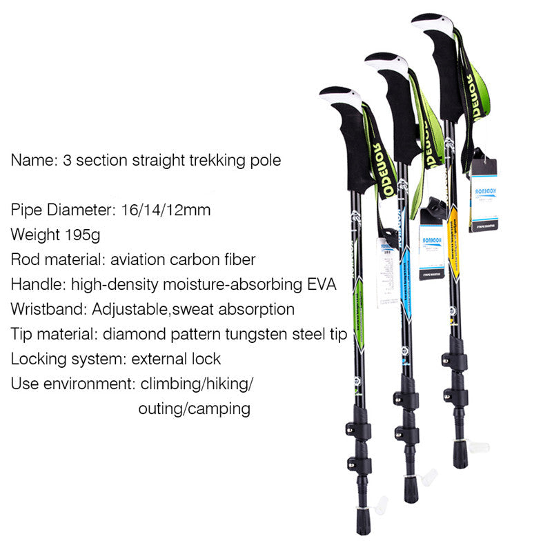 Multifunctional Carbon Fiber Folding Trekking Pole