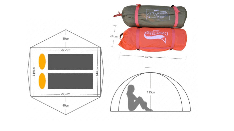 Double Layer Sun Protection Camping Tent