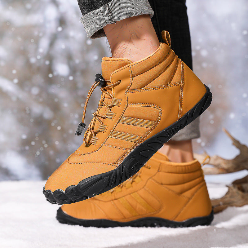 High Top Waterproof Snow Hiking Boots Warm Fleece Non Slip