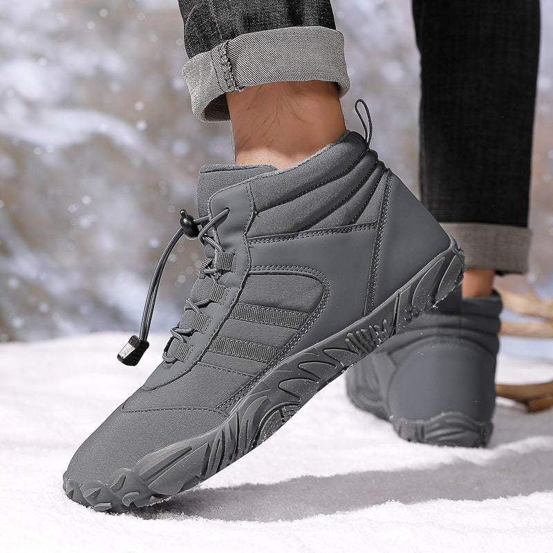 High Top Waterproof Snow Hiking Boots Warm Fleece Non Slip