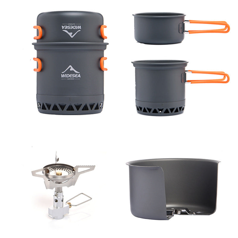 WideSea Outdoor Heat Efficient Camping Cookware Set