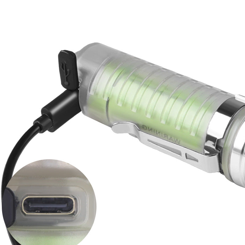 Rechargeable Waterproof UV LED Laser Camping Flashlight