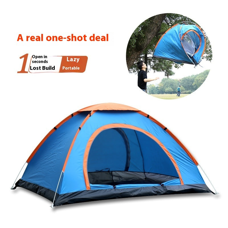 Automatic Double Multi-person Camping Double-door Tent