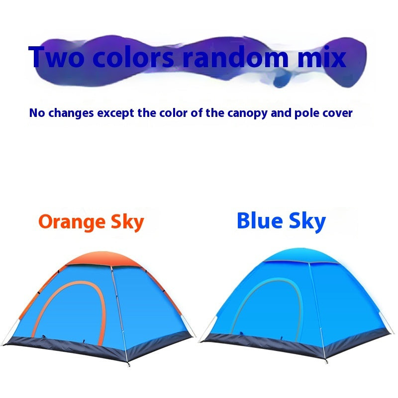 Automatic Double Multi-person Camping Double-door Tent