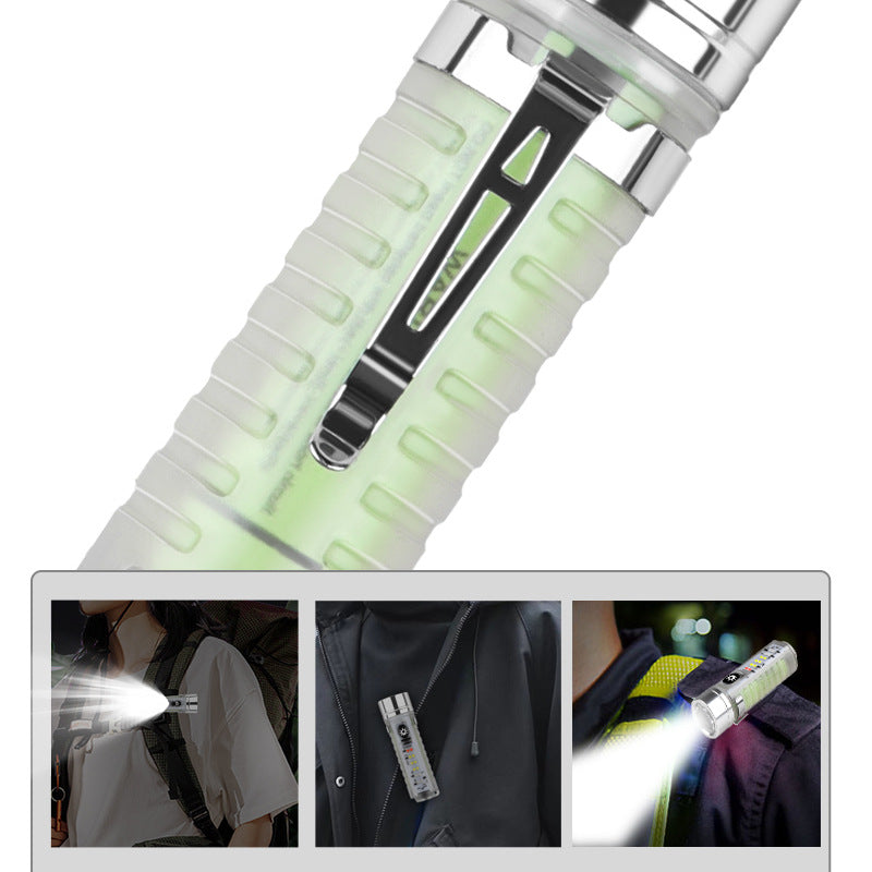 Rechargeable Waterproof UV LED Laser Camping Flashlight