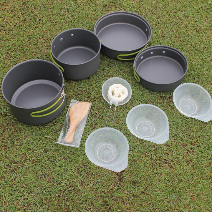 Portable Non Stick Camping Cookware Set For 2-3 People