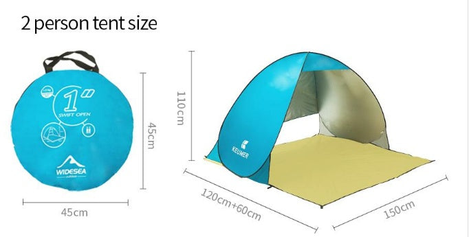 Double Automatic UV Protection Beach Sunshade Tent