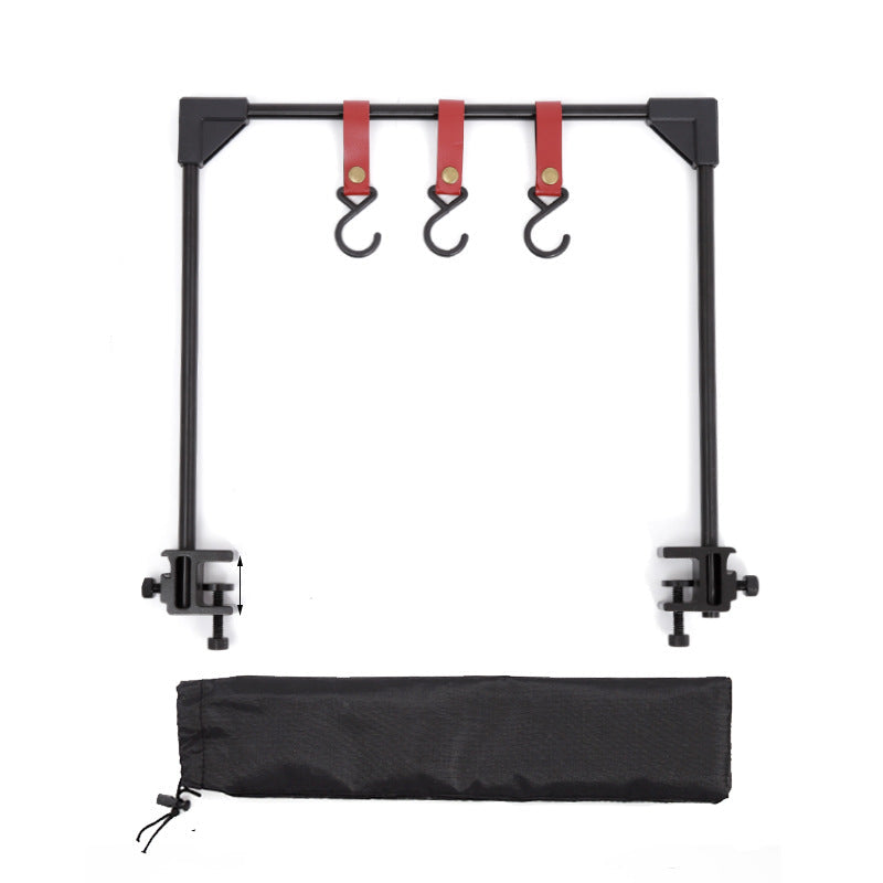 Adjustable Camping Table Rack With Pot And Stove Hooks