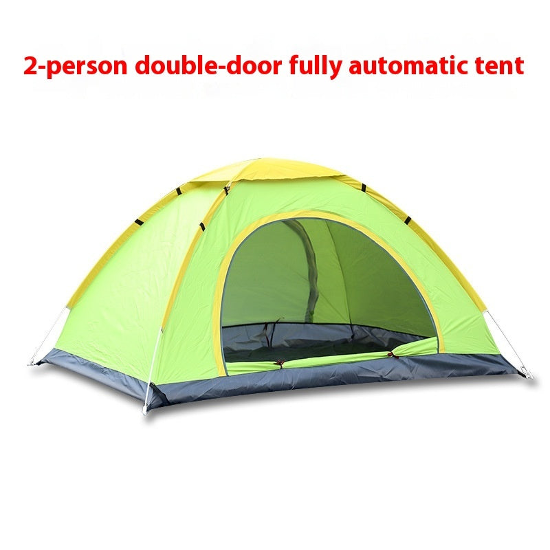 Automatic Double Multi-person Camping Double-door Tent