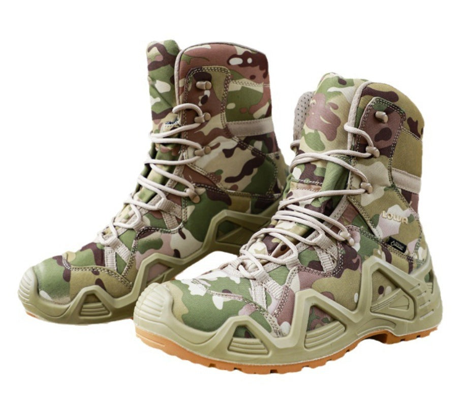 Mid High Top Military Style Hiking Combat Boots