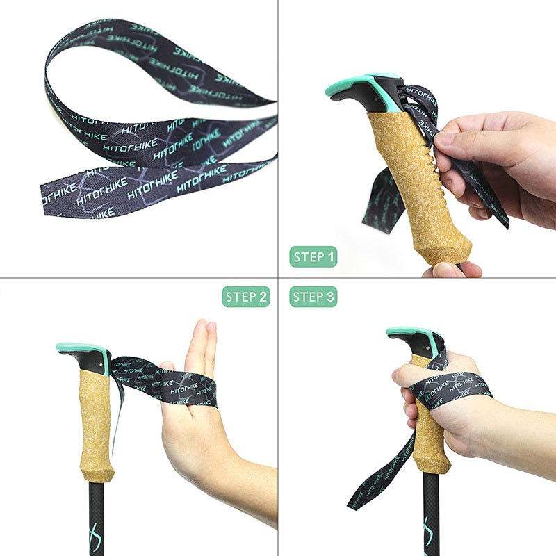Straight Handle External Lock Trekking Pole For Travel Sports