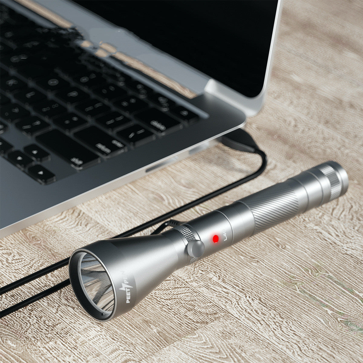 Rechargeable Waterproof Long Range Camping Flashlight With Compass