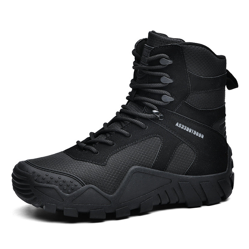 Men's High-Top Tactical Hiking Boots — Ankle Support Outdoor Combat Footwear