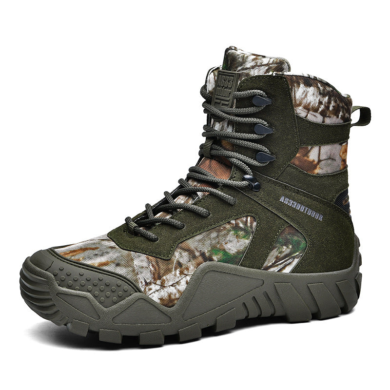 Men's High-Top Tactical Hiking Boots — Ankle Support Outdoor Combat Footwear