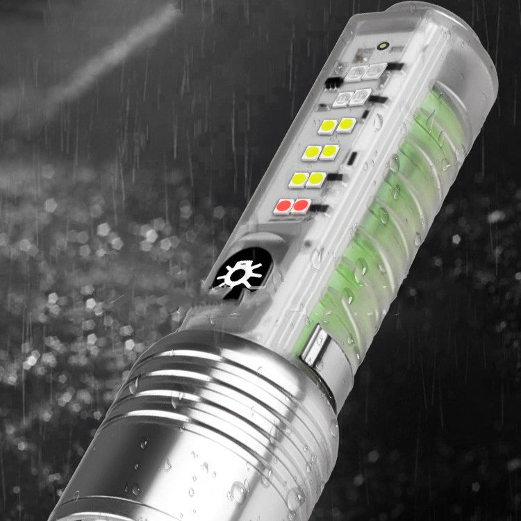 Rechargeable Waterproof UV LED Laser Camping Flashlight