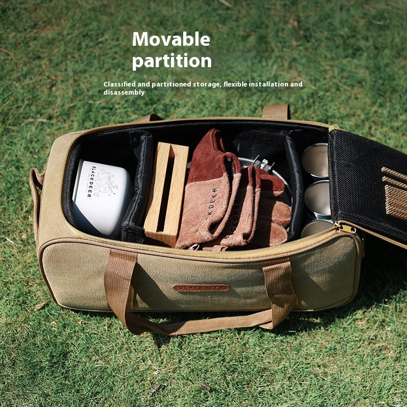 Camping Cookware Set With Stove And Gas Tank Bag