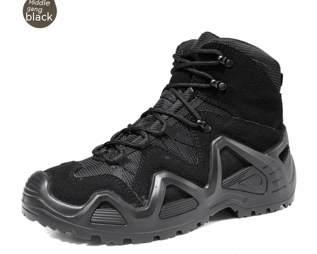 Mid High Top Military Style Hiking Combat Boots