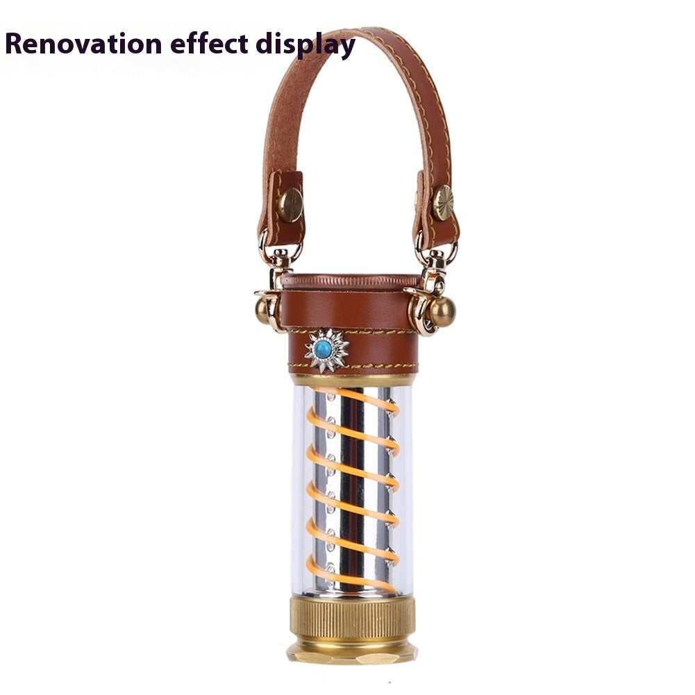 Leather Hanging Rope Camping Lantern Set 3 Piece