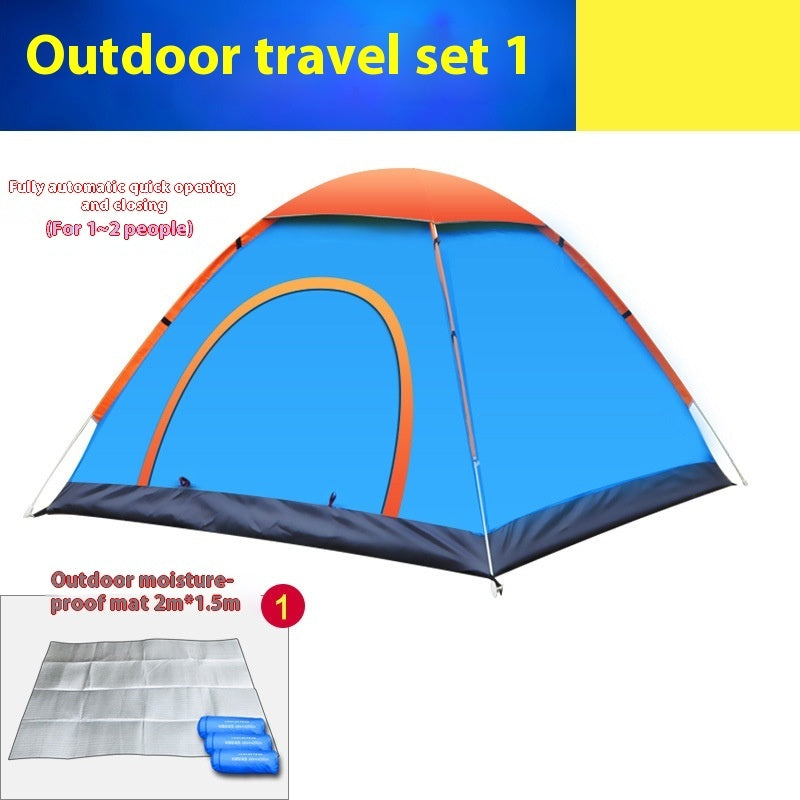 Automatic Double Multi-person Camping Double-door Tent