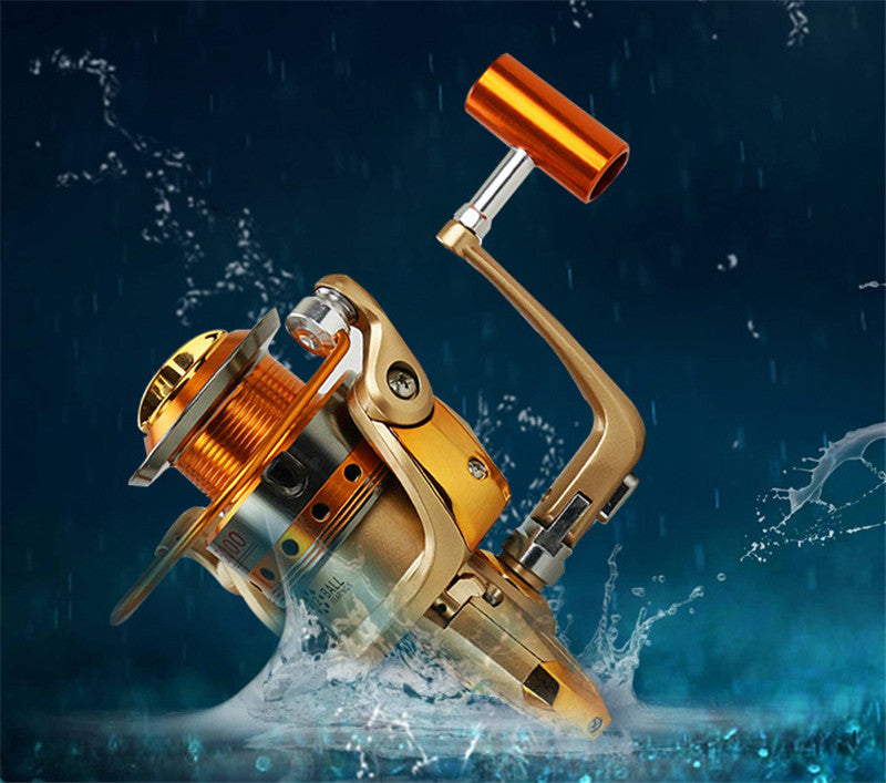 Metal Head Rocker Spinning Fishing Reel Sea Rod Wheel
