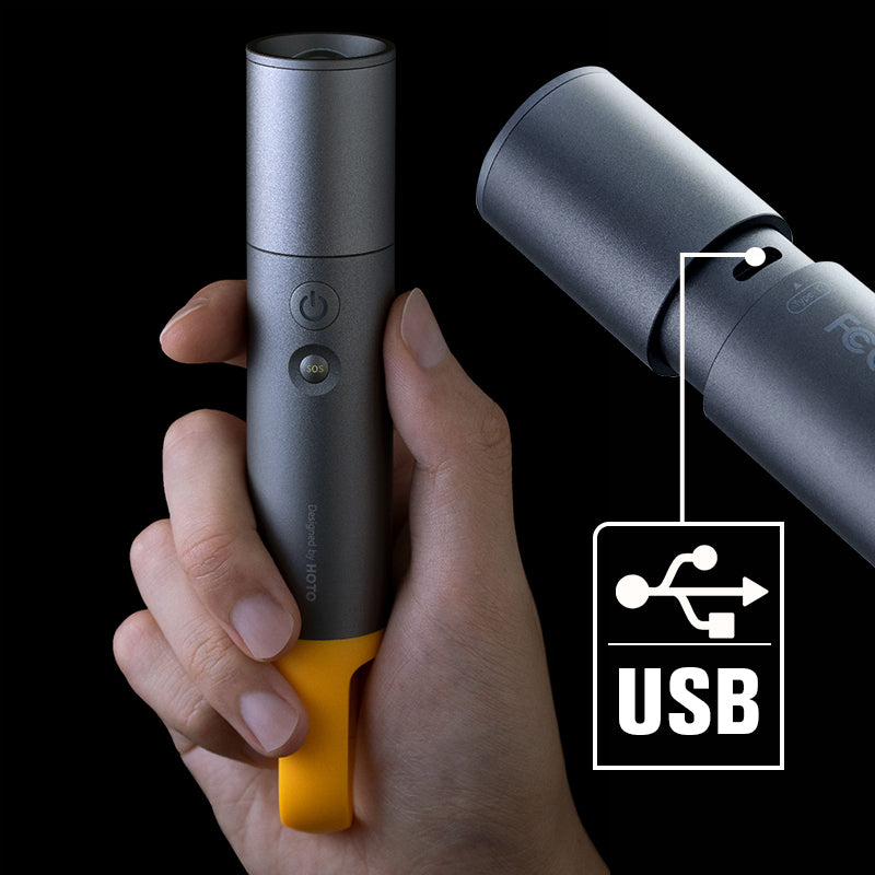 High Lumen Zoomable Camping Flashlight Long Battery Life