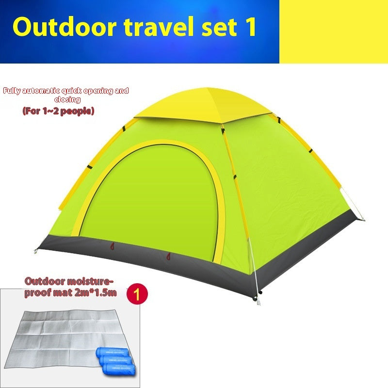 Automatic Double Multi-person Camping Double-door Tent