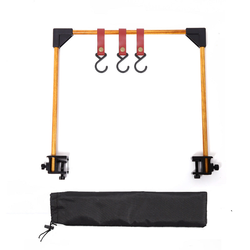 Adjustable Camping Table Rack With Pot And Stove Hooks