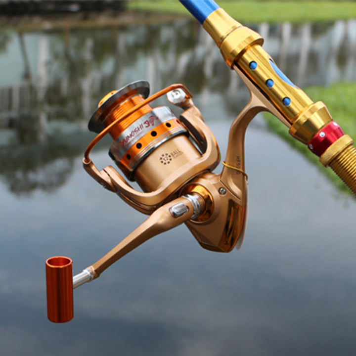 Metal Head Rocker Spinning Fishing Reel Sea Rod Wheel