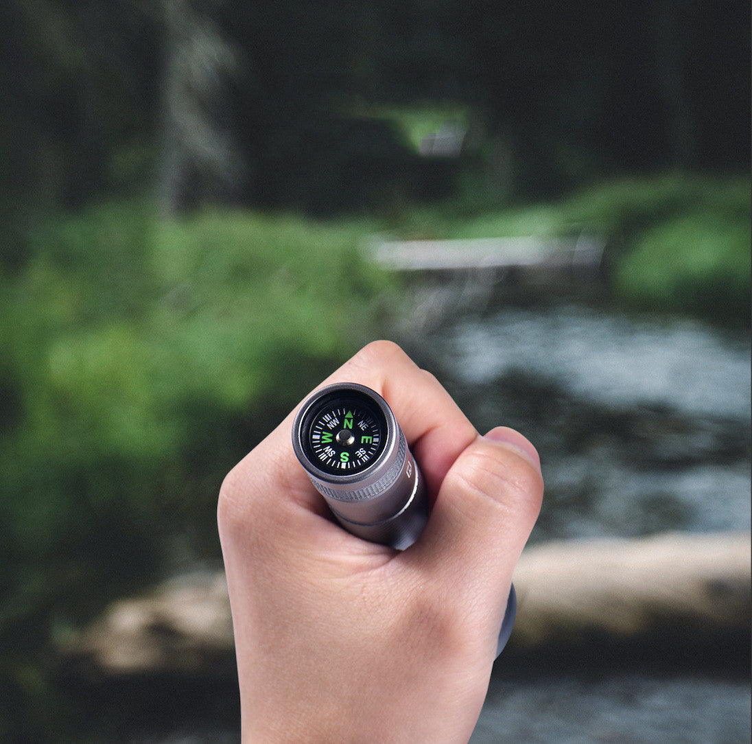 Rechargeable Waterproof Long Range Camping Flashlight With Compass