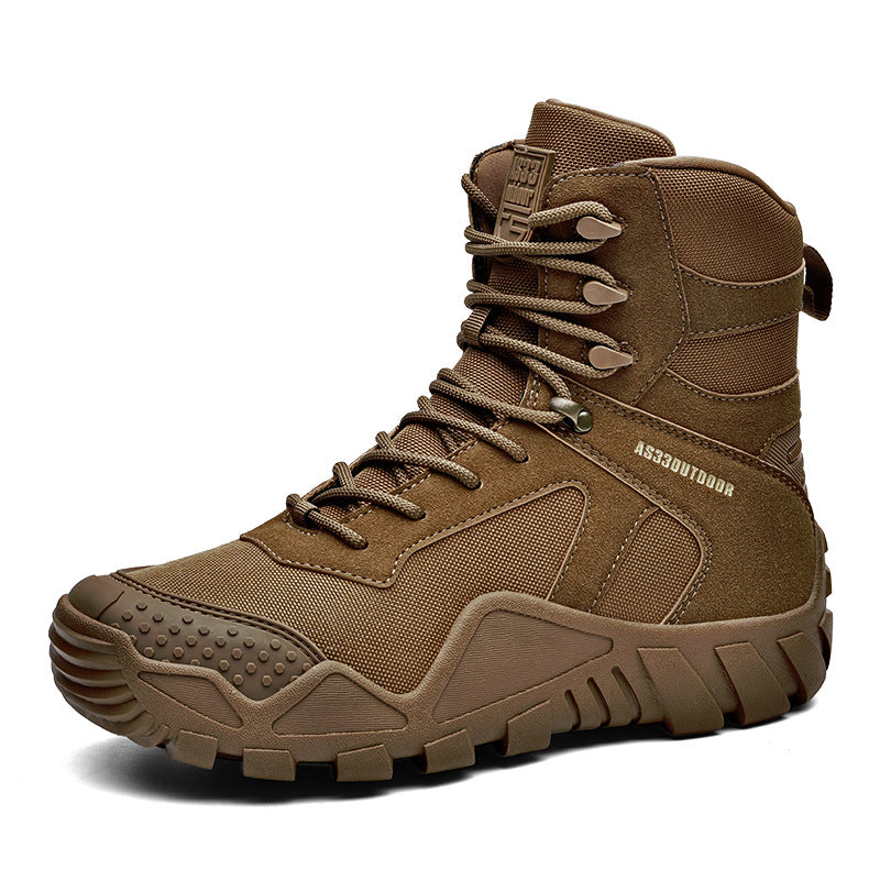 Men's High-Top Tactical Hiking Boots — Ankle Support Outdoor Combat Footwear